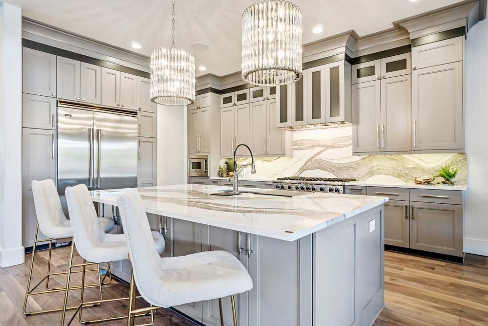 White and Gold Kitchen Accessories - Transitional - Kitchen